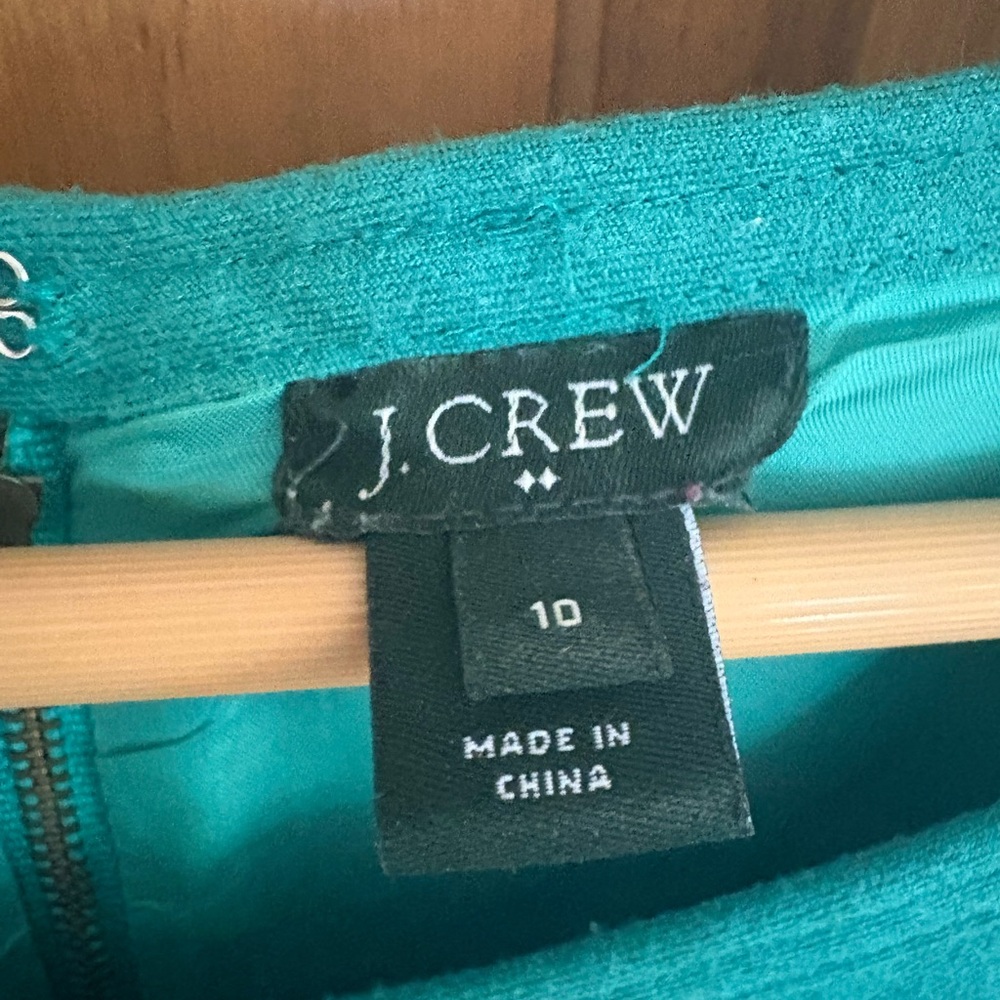 J. Crew Clea Dress in green, women’s size 10 - Picture 4 of 7